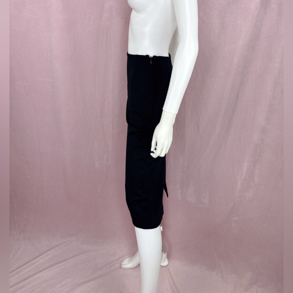 Jil Sander Womens Black Knee Length Pencil Skirt Size 0 US 32 EU Jersey Stretch - Picture 2 of 7